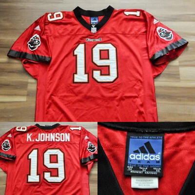 Camiseta Adidas Keyshawn Johnson Tampa Bay Buccaneers Auténtica Roja NFL Hombres 54 2XL Foto 1 de 4