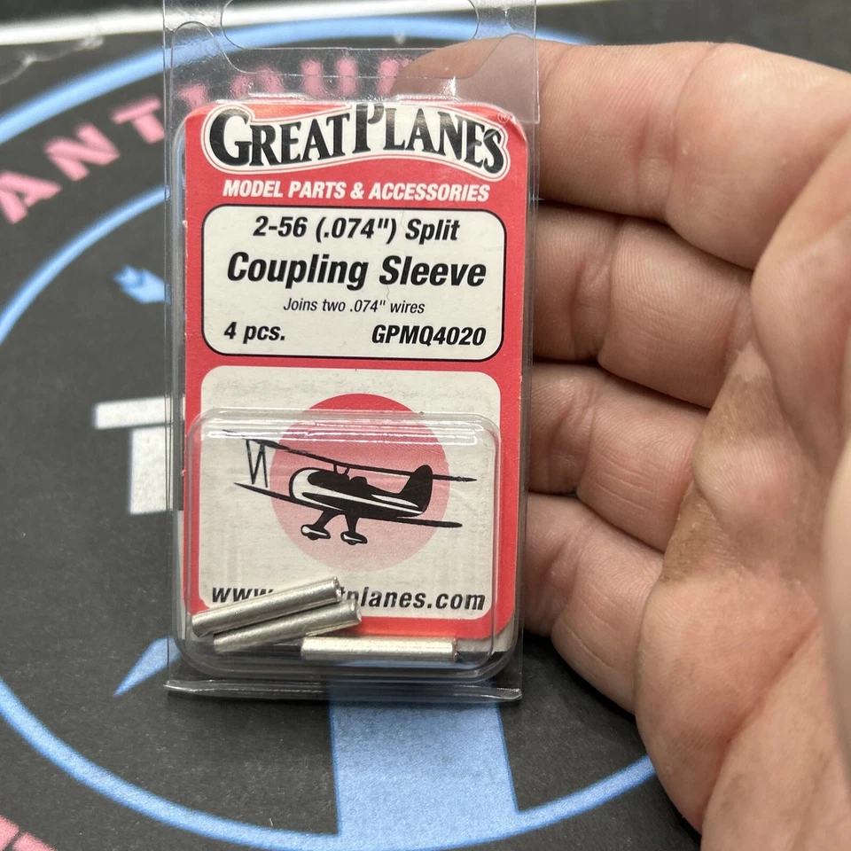 Great Planes. GPMQ4020. 2-56 (.074") Split Coupling Sleeve. - Image 1 of 1