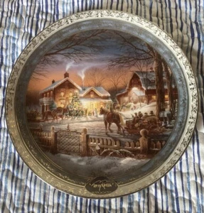 Terry Redlin Teller "Trimmen the Tree" (Zuhause für die Feiertage) Bradford Exchange - Bild 1 von 11