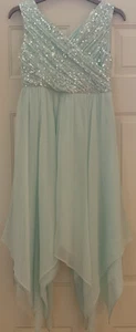 Monsoon Girls Sequined Hanky hem dess Sz 12-13 Years - Picture 1 of 7