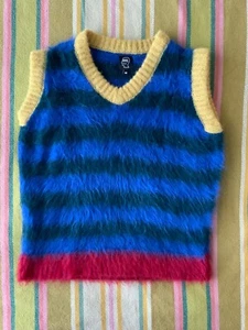 Brain Dead Lulu Knit Alpaca Wool Sweater Striped Vest V-neck Unisex Size M - Picture 1 of 6