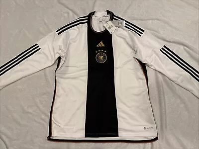 2022-23 Men’s Adidas Germany National Team Long Sleeve Home Soccer Jersey XL - Image 1 of 4