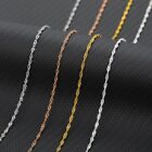 Collier chaîne à ondes à eau 2 mm en acier inoxydable hommes femmes colliers en métal