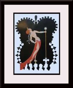 ERTE - ""Die sieben Todsünden: Stolz"" maßgeschneidert gerahmt Original Buchdruck - Bild 1 von 2
