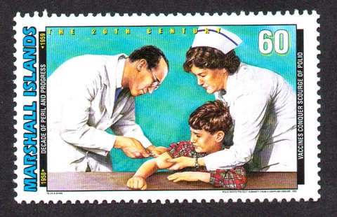 MARSHALL ISLANDS, SCOTT # 702-C, VACCINE TO PREVENT FLU & OTHER DISEASES, MNH Cover