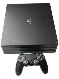 Playstation 4 Pro 1TB Konsole Schwarz - mit Controller und Kabeln - Bild 1 von 4
