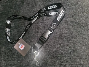 Detroit Lions Black NFL Lanyard - 22" Breakaway - RARE - Limited edition color - Picture 1 of 6