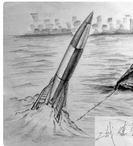 New 1/144 Scale WWII German V2 Submarine-launched missile 1 Unpainted Model - Picture 1 of 2