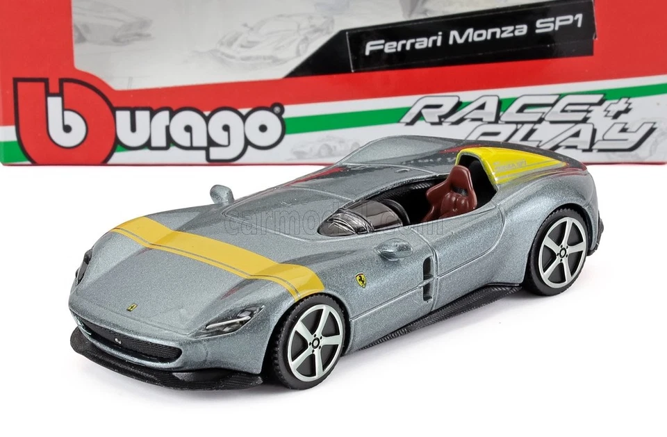 Ferrari Monza SP1 2018 Silver Burago 1 43 Nuovo Die Cast