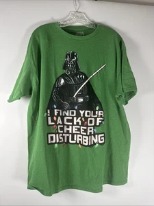 Star Wars Darth Vader Lack of Cheer Disturbing Tshirt Herren XL Grün Weihnachten - Bild 1 von 7