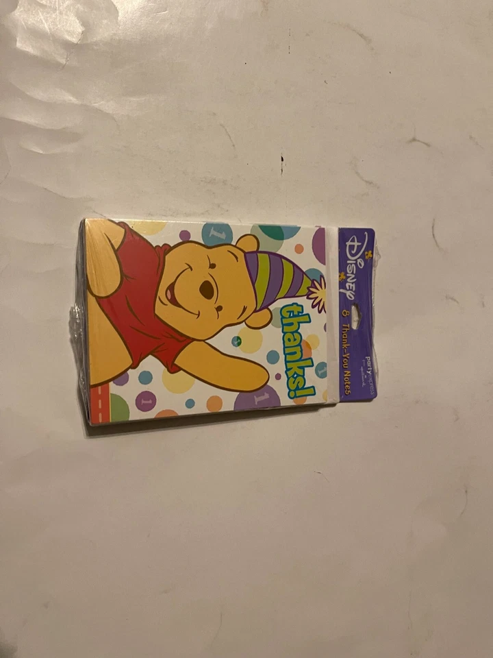 Winnie The Pooh 1st Birthday Party 8 Thank You Notes