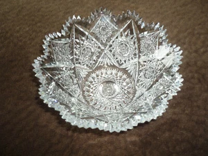 ANTIKE AMERIKANISCHE KRISTALLSCHALE AUS BRILLANTZEIT / 1886-1916 - Bild 1 von 6