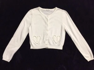 Couture Princess Girls Bolero Sweater Shrug * XL 16 * Pearl Heart Pockets - Picture 1 of 4
