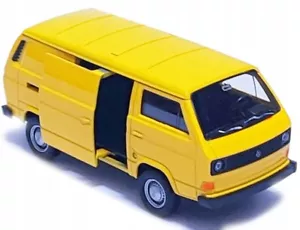 WELLY DieCast 1:34 VW VOLKSWAGEN T3 VAN YELLOW New Model Car Metal in Box 1/34 - Picture 1 of 5