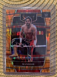 2022 Panini Select WWE- Mansoor Orange Flash Concourse Smack Down #4