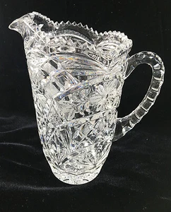 Impresionante jarra de plomo de cristal genuino de colección - Imagen 1 de 12
