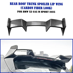 1pc Carbon Look Rear Trunk Spoiler Lip Wing Fit For BMW X3 G45 M Sport 2025-2026 - Picture 1 of 10