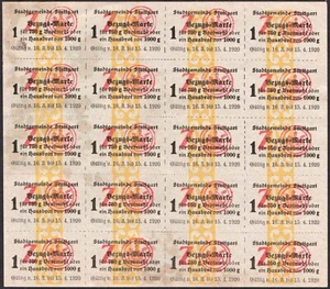Cupón de raciones de alimentos (Bezugs-Marte)- 15.4.1920 - Alemania / STUTTGART - "R1" - Imagen 1 de 3