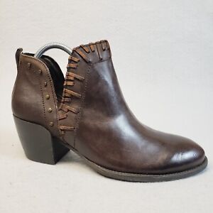 OTBT Santa Fe Ankle Bootie Womens Size 11  Brown Coffeebean Whip Stitch