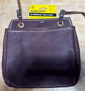 RARE Vintage NOS New Klein Tools 5146 All-Purpose Bag Pouch Leather Made in USA - Picture 1 of 19