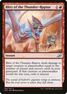 4x Blitz of the Thunder-Raptor - Casi nuevo - Ikoria: Lair of Behemoths SPARROW MAGIC - Imagen 1 de 1