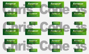 Code 3 Adhesive Vinyl Decals Suit 1/43 & 1/50 Vans - Europcar Rental - Picture 1 of 1
