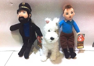 TY BEANIE BABIES TIN TIN SERIE 3 PELUCHES 25 CM SET 3 PLUSHES 10" - Picture 1 of 1