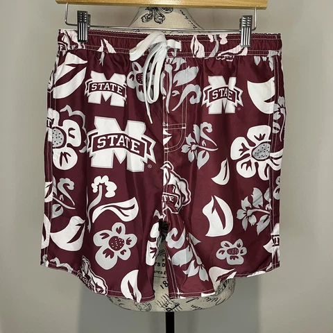 Men's Mississippi State Bulldogs Swim Trunks Floral Swim Shorts Sz. M Cover