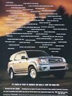 2001 Toyota Sequoia SUV N.Y. Regional Vintage Original Print Ad 8.5 x 11"