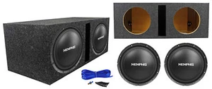 (2) Memphis Audio SRX1040 10" 400w SRX 4 Ohm Subwoofers+Vented Sub Box Enclosure - Picture 1 of 11