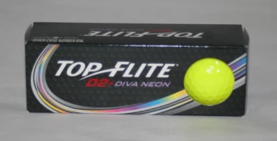 Paquete de 3 pelotas de golf Top Flite® D2 Diva amarillo neón distancia máxima para mujer NUEVAS Foto 1 de 4