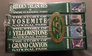 Questar VHS America's 3 Great National Parks Box Set w Bonus Hidden Treasure VHS - Imagen 1 de 5