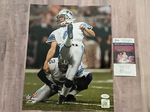 Jason Hanson Signed 11x14 Photo File JSA COA Detroit Lions Washington State HOF - Picture 1 of 5