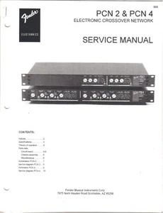 Manual de servicio/guía de reparación FENDER PCN 2 PCN 4 red cruzada electrónica - Imagen 1 de 1