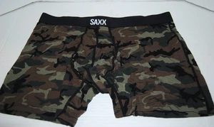 NWOT SAXX VIBE SUPER SOFT BOXER BRIEF MEN'S UNDERWEAR CAMO SIZE XL - Picture 1 of 4