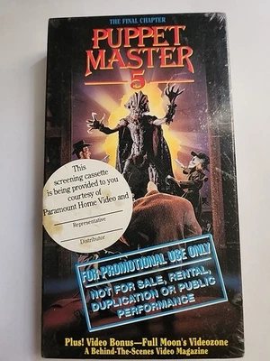 PUPPET MASTER 5  R VHS Rare Screener! Cult Classic HTF! SEALED! BRAND NEW... - Image 1 of 4
