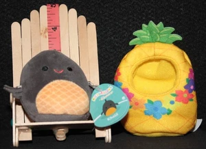NUEVO CON ETIQUETAS 2.5" Micromallow de Squishmallow "Khalil el pez Koi" con disfraz - Imagen 1 de 3