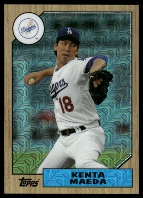 2017 Topps #87-KM Kenta Maeda 1987 Topps Baseball 30th Anniversary Chrome - Image 1 of 2
