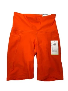 Old Navy Bike Shorts Jugend Mädchen S Neon Koralle Powersoft Activewear High Rise 8" - Bild 1 von 3