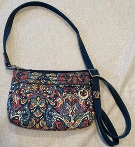 Travelon Anti-Theft Boho Clutch Crossbody Bag Summer Paisley - Picture 1 of 10