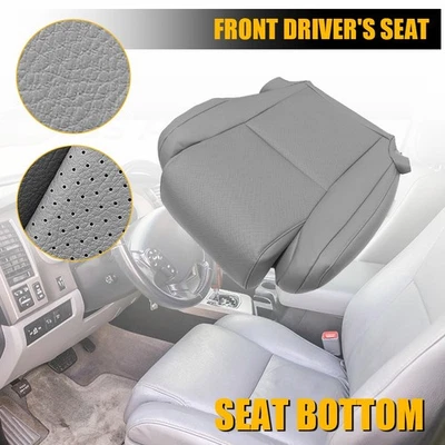 Driver Bottom Perforated Seat Cover Gray For 2007 to 2013 Toyota Tundra Sequoia — 第 1/4 张图片