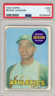 Reggie Jackson Rookie RC 1969 Topps #260 PSA 5 Foto 1 de 2