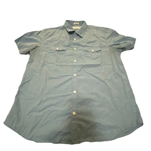 Calvin Klein Short Sleeve Button-Up Shirt Blue White Men's Size Large Mens Adult - Picture 1 of 9