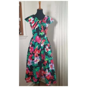 Vintage 80's Garden Party Dress - Picture 1 of 6