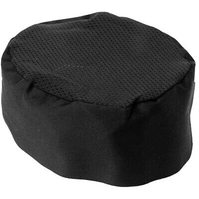 Chef Hat, Professional Use. Mesh Net On Top. Universal Size. Black • 4.20£