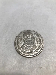 Silbermünze mexikanischer Unabhängigkeitskriegsheld Jose Morelos 1962 Peso - Bild 1 von 2