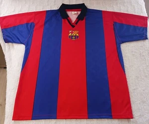 Vintage 90s FC Barcelona 1998/1999 Albert Celades Home Jersey Men's Size 44 XL - Picture 1 of 7