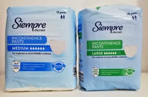 Siempre Discreet Incontinence Pants Medium Large Leakage Odour Protection Unisex - Picture 1 of 8