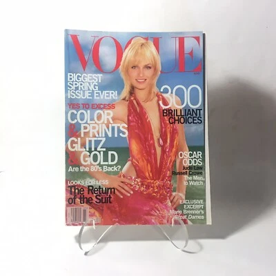Vogue March 2000 Vintage Magazine Amber Valletta Versace McGrath Meisel 566 Page - Image 1 of 4
