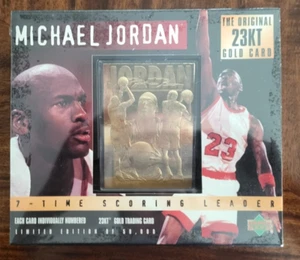 Upper Deck Michael Jordan 23 kt gold card in Original pack - Picture 1 of 3